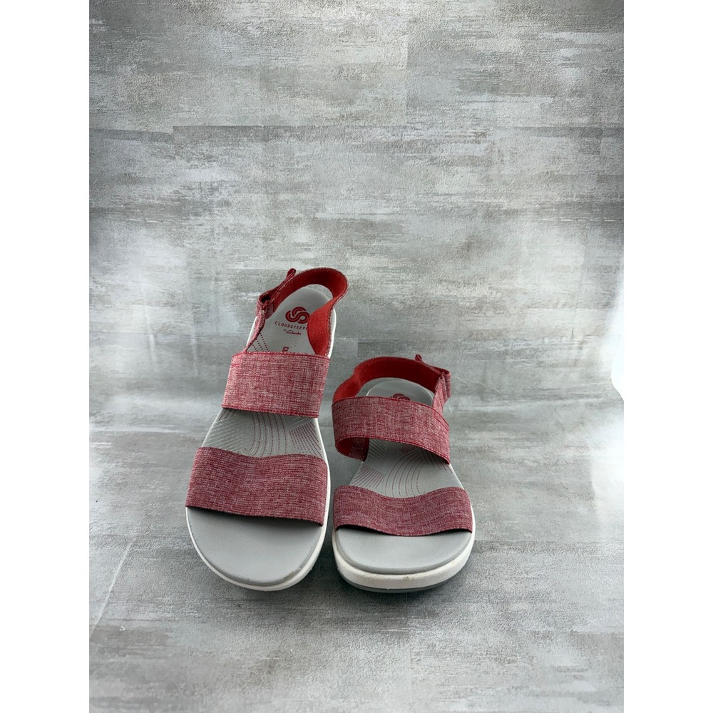Clarks Cloudsteppers Arla Glison Red Heather Sports Sandals Women Sz 7M 26124446
